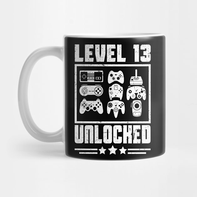 Level 13 Unlocked Gaming 13th Birthday Gift by funkyteesfunny